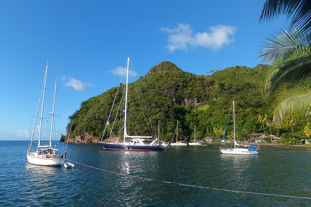 St Vincent and the Grenadines Yachts in Wallilabou Bay 1